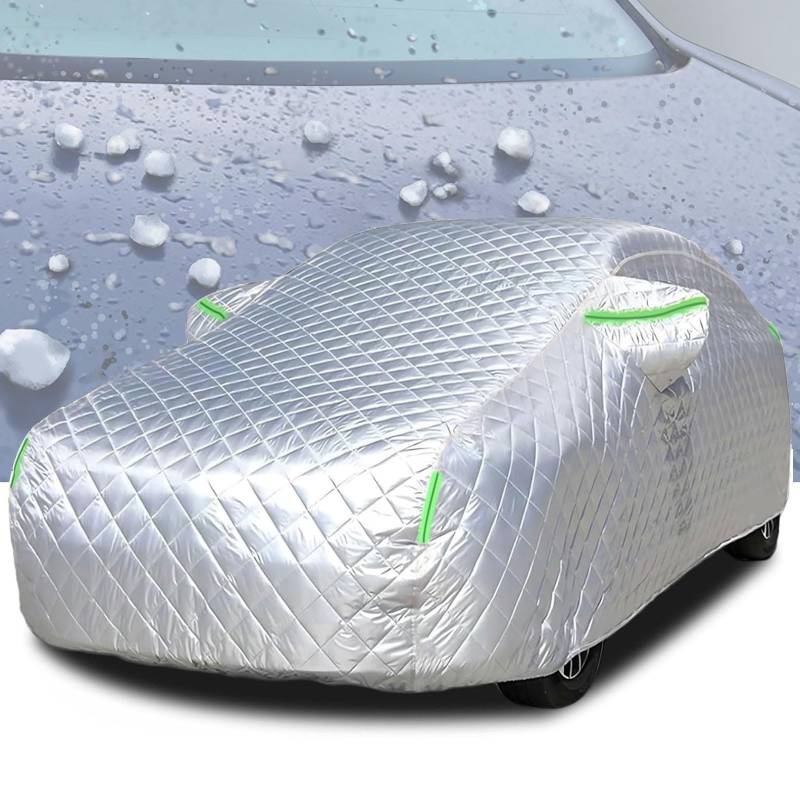 XMYAN Autogarage Abdeckung Winter für 𝖠𝗎𝖽𝗂 Q5 SUV (2008-2024), Autoabdeckung Auto Abdeckplane Auto Atmungsaktiv Schutz vor Schnee Frost und Hagel Outdoor Wasserdicht Autogarage Reißfest(Silver) von XMYAN