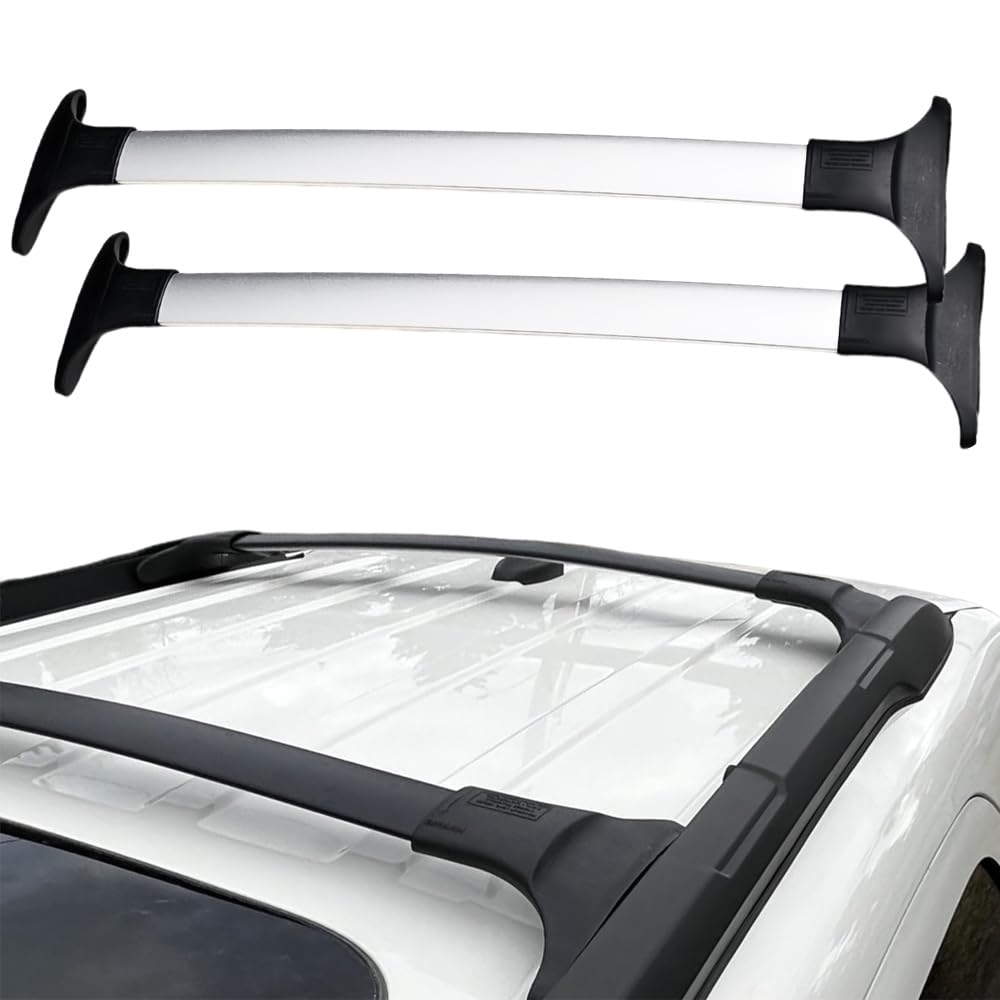 Auto Dachträger Querträger, für Ford Ecosport 2013-2021 Aluminium Gepäckträger, Dachgepäckträger,Dachreling Dachgepäckträger 2er Set,Silver von XNASU