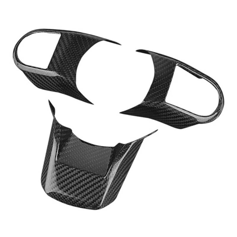 XNFUR 3-teilige Lenkradverkleidung, passend for Mini, Cooper F55 F56 F57 2021 2022, Verkleidung der Autolenkradverkleidung Lenkrad-Schild-Aufkleber von XNFUR