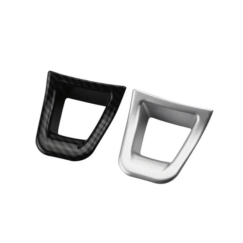 XNFUR Aufkleber for die Lenkradabdeckung im Auto, passend for VW, passend for Golf 7 7.5, Jetta MK5 MK6 2015, Polo 2014–2021, Passat B7 2015–2021, Troc 2017 Lenkrad-Schild-Aufkleber(Glossy Silver) von XNFUR