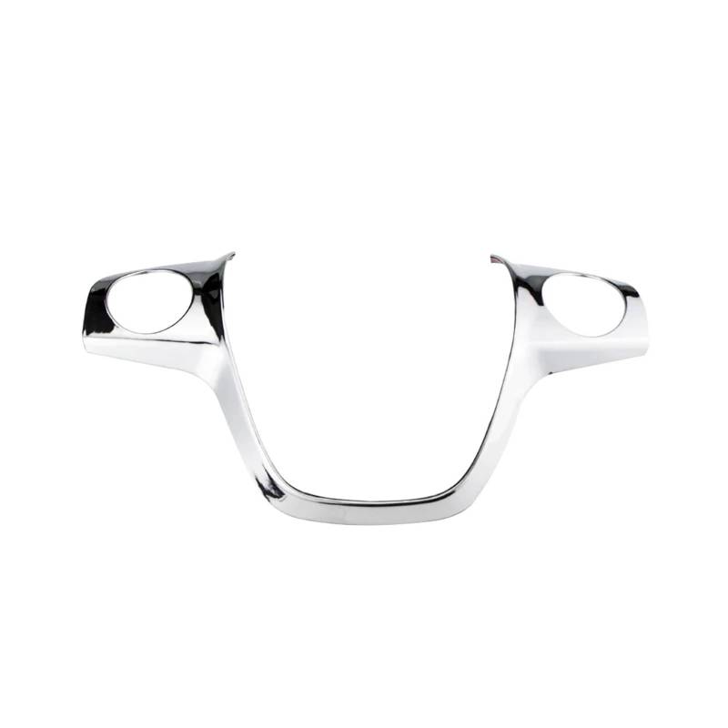 XNFUR Auto-Lenkradverkleidungsdekoration, passend for Ford, Focus 3 MK3 2012–2014, Kuga Escape 2013–2015, Cmax 2011–2017, Abdeckaufkleber Lenkrad-Schild-Aufkleber(1Pcs ABS Chrome) von XNFUR