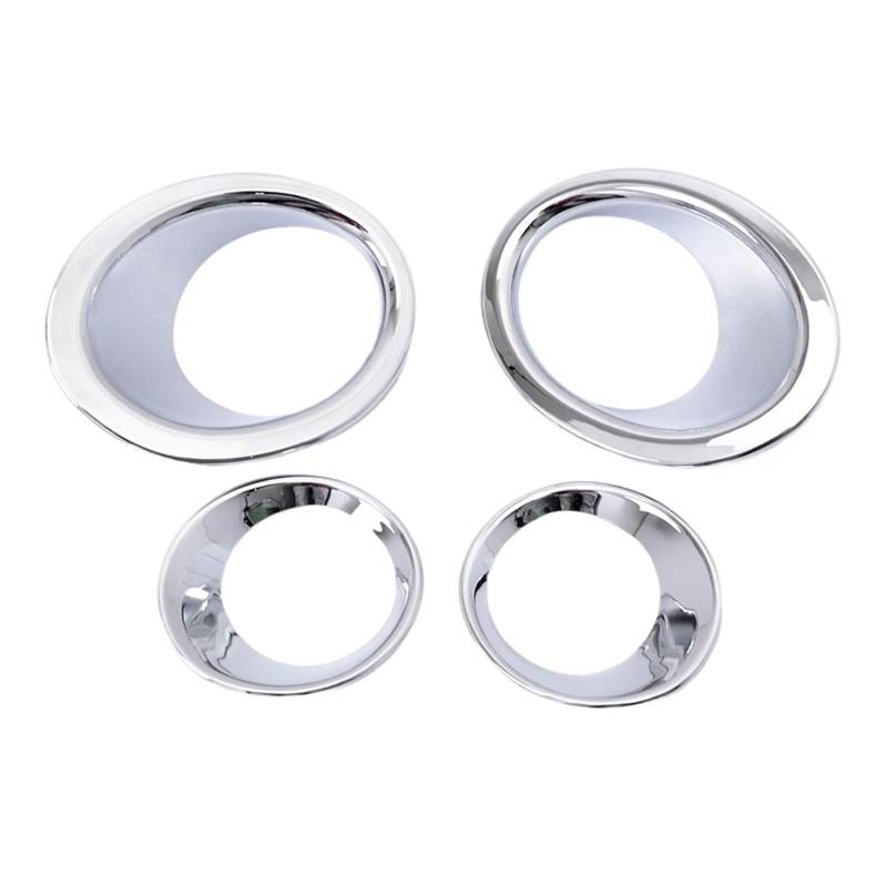 XNFUR Auto-Nebelscheinwerfer-Lampenabdeckung vorne hinten, passend for Nissan, Qashqai Dualis 2007–2009, Zubehör for Chrom-Nebelscheinwerfer-Lünette Nebelscheinwerfergehäuse-Ziersatz von XNFUR