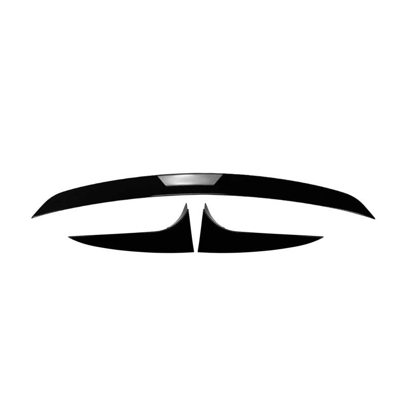 XNFUR Heckheckdach + Seitenspoilerflügel, passend for CLA, Klasse Shooting Brake X117 2013–2019, obere Splitterlippe der Heckklappe Auto-Heckscheibenspoiler(Glossy Black) von XNFUR