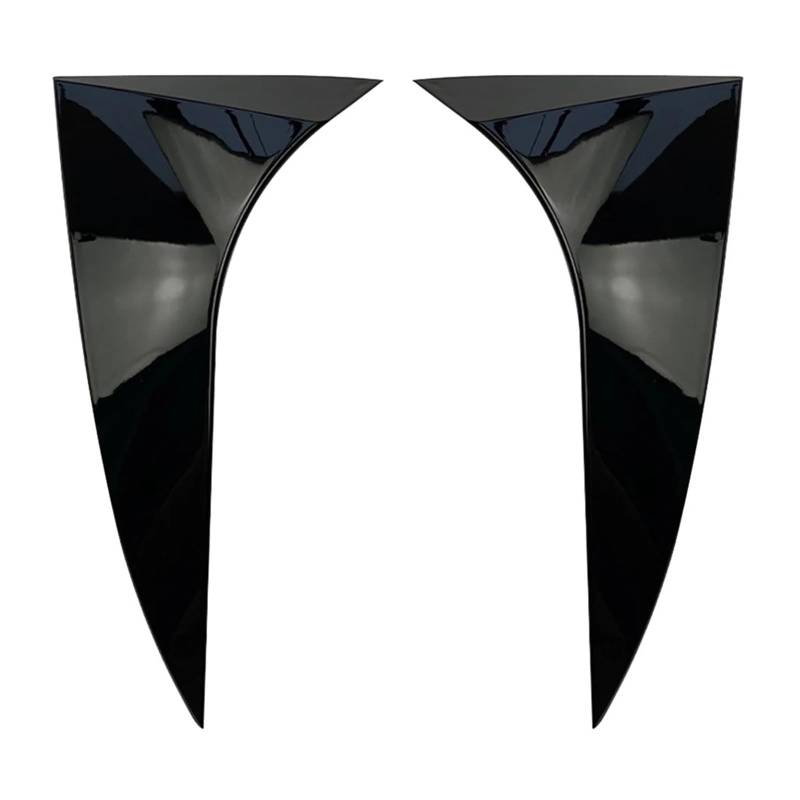 XNFUR Heckscheibenspoiler-Seitenflügelabdeckung, passend for Ford, Focus Schrägheck 2014–2018, glänzendes schwarzes ABS Auto-Heckscheibenspoiler von XNFUR