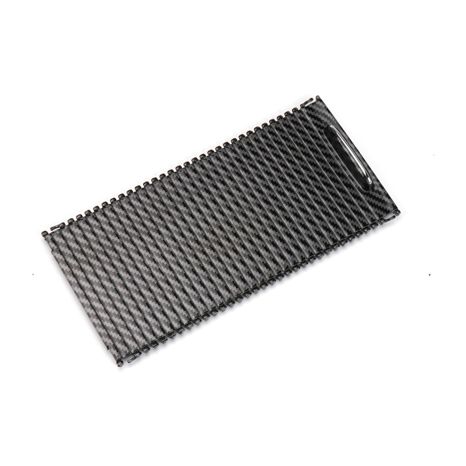 XNFUR Rolloabdeckung for die Mittelkonsole im Auto, passend for C-Klasse, W204, S204, E-Klasse, W212, S212, Getränkehalter-Aufbewahrung Rollbarer Getränkehalter fürs Auto(Carbon Fiber) von XNFUR