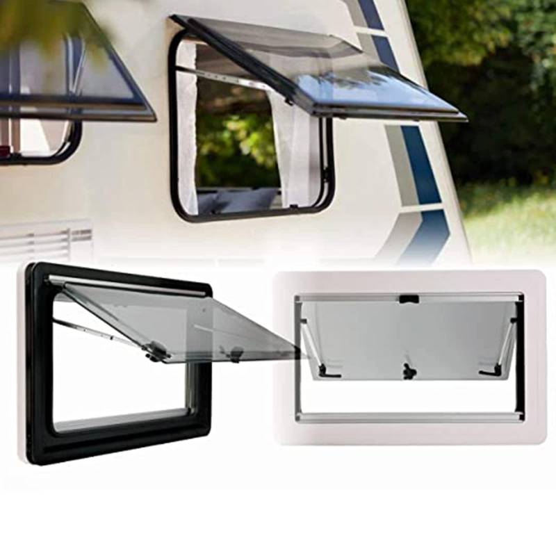 XNYXLPP ALSUP Fensterlüftung für Wohnmobile, ausziehbare Fenster für Wohnmobile, Fensterluke für Wohnmobile mit Markisenschutz und Rollo, Fensterlüftung für Dachfenster für Wohnmobile (75X43CM) von XNYXLPP