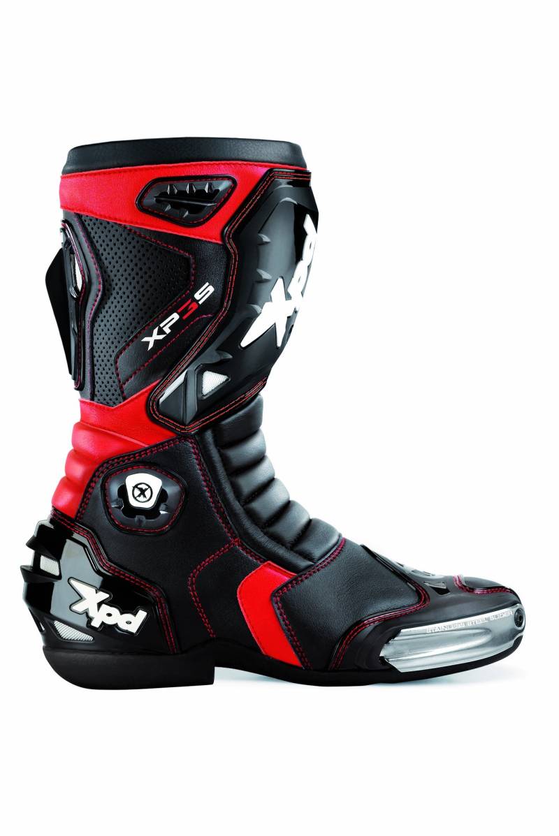 XPD Motorradstiefel XP3-S, Schwarz/Rot, 41 von XPD