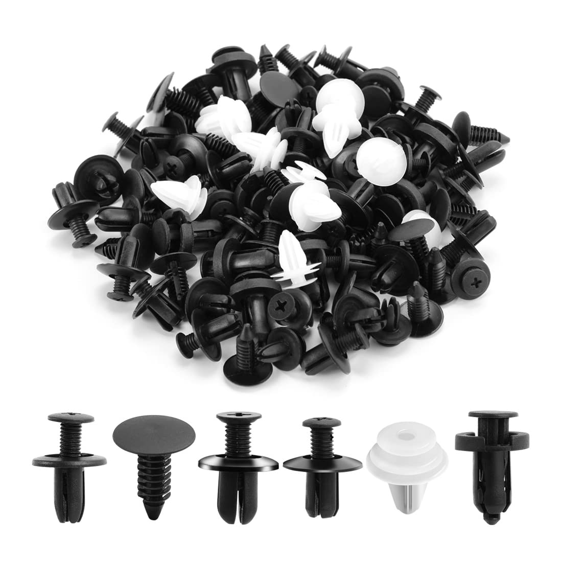 XPEX Auto-Halteclip,Karosserie-Befestigungsleiste,Universal-Halter-Fahrzeug-Clips,Kunststoffnieten,für Auto-Türverkleidungen,stark und robust,100 PCS von XPEX