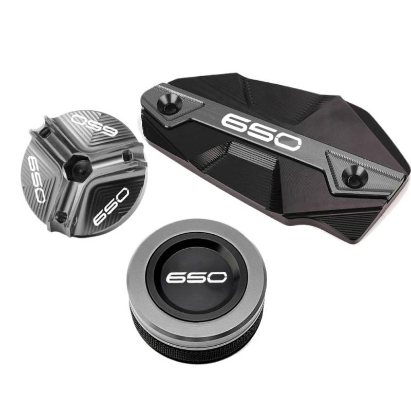 Tappo Riempimento Olio Coperchio Für Z650 Z 650 2017-2022 2023 2024 Motorrad CNC Hinten Vorne Bremsflüssigkeitsbehälterdeckel Öleinfülldeckel von XPGHYIU
