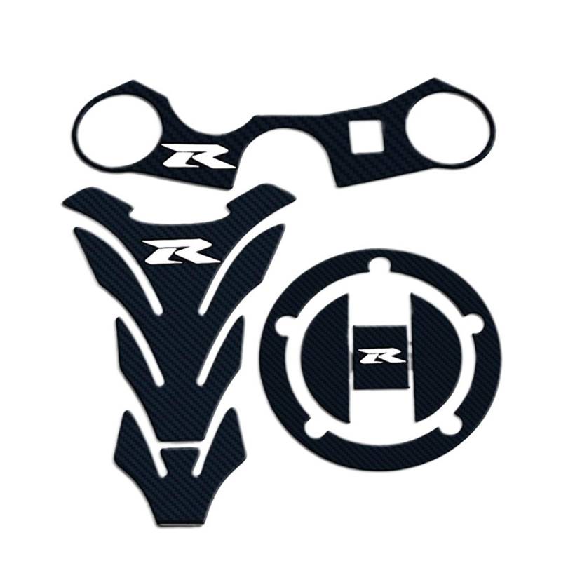 Zubehör Tankpad Protector Aufkleber Carbon Tankdeckel Aufkleber Tank Pad Gabel Gabelbrücke Obere Klemme Aufkleber Für Su&zuki GSXR GSX-R 600 750 1000 K3 K4 K5 K6 K7 K8 K9 L17 von XPGHYIU