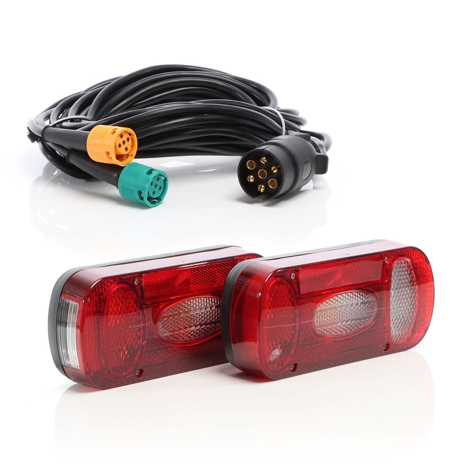 XPOtool Set Rückleuchten 2er RFS Tüllenanschluss T1 Anhänger Beleuchtung und 5m 7-Pin-Anhängerkabel XPOtool Set Rückleuchten 2er RFS Tüllenanschluss T1 Anhänger Beleuchtung und 5m 7-Pin-Anhängerkabel von XPOtool
