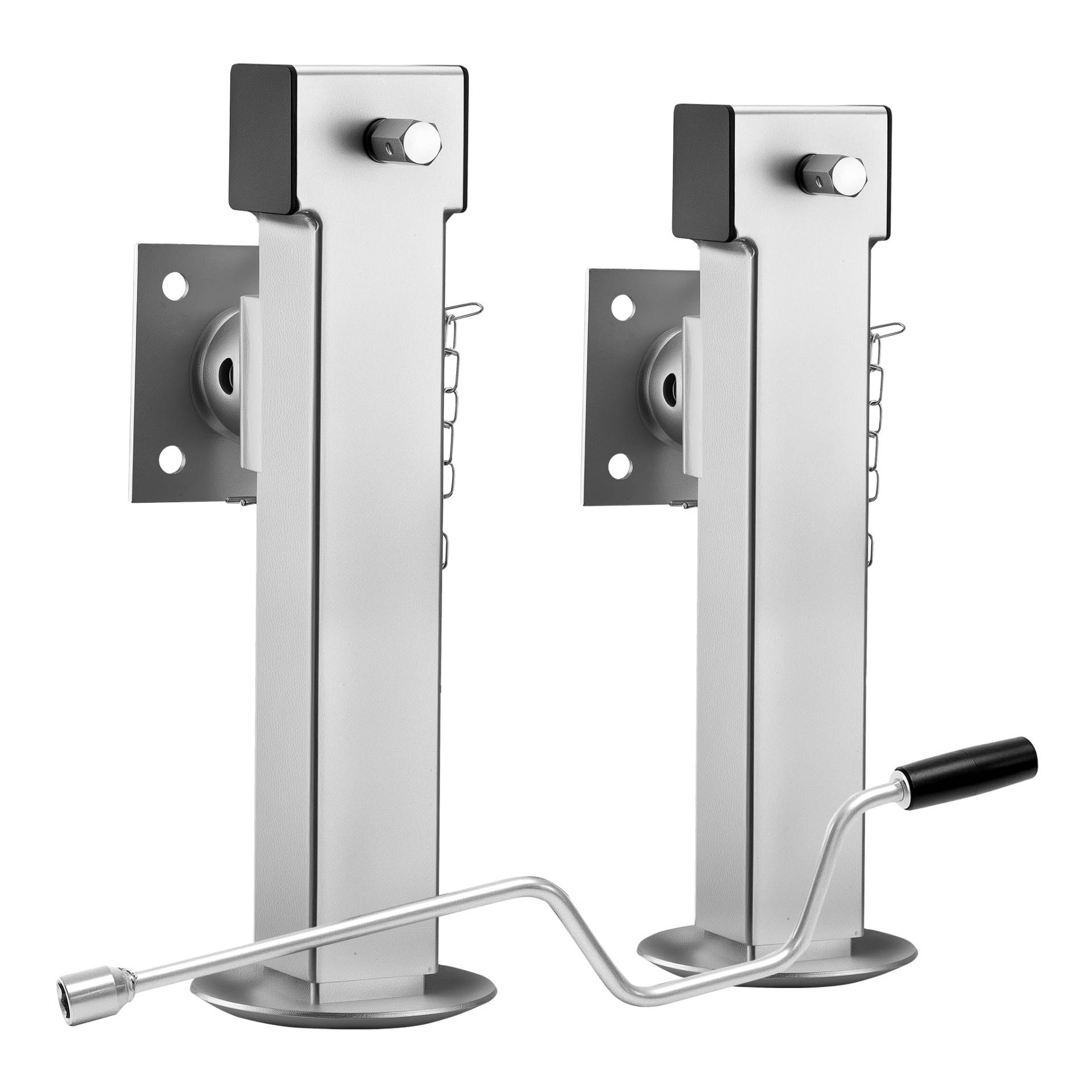 XPOtool Stützen Set für Kipper Hochlader Anhänger, 140 x 140 x 415 mm, Stützlast 1350 kg pro Stütze, Hub 240 mm, klappbare Stützfüße von XPOtool