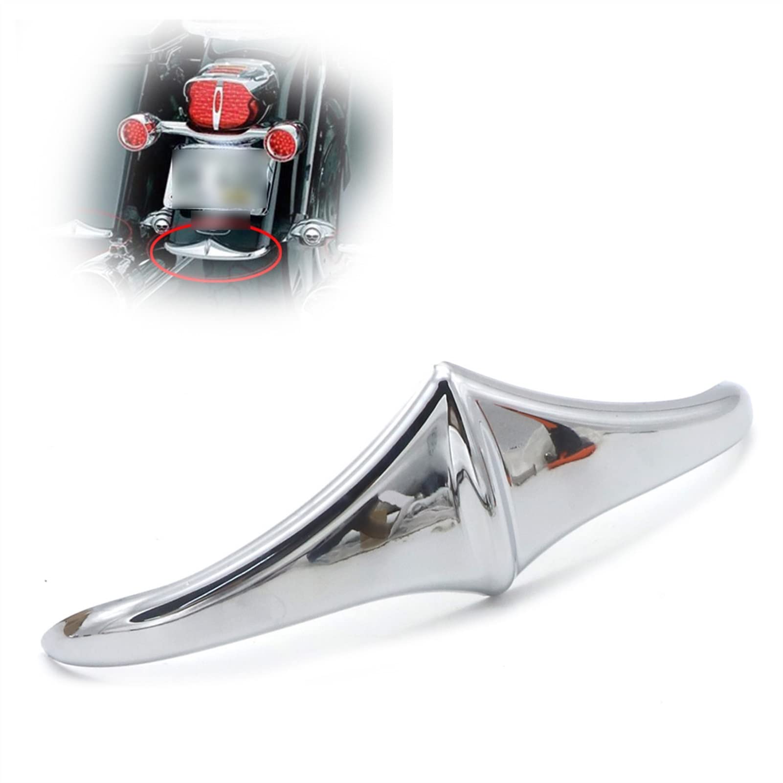 Chrom Motorrad Front Fender Accent Trim Case Für Harley Street Glides Dyna FLHRSE Road Glides Road King 2004-2019 Schmücken (Color : Rear Fender) von XQSSB