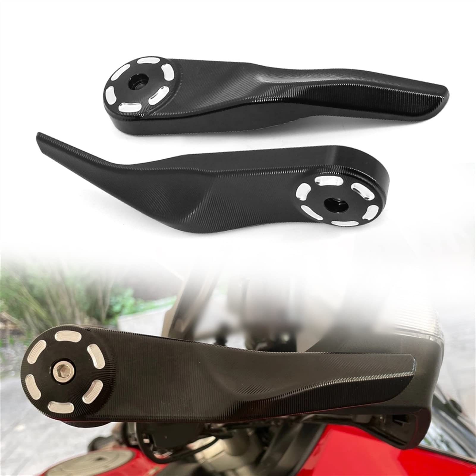 Für Ducati Multistrada 1260 1200 950 Hypermotard 950 Motorrad Handschutz Slider Lenker Handschutz Handschutz Schutz Schmücken (Color : Black) von XQSSB