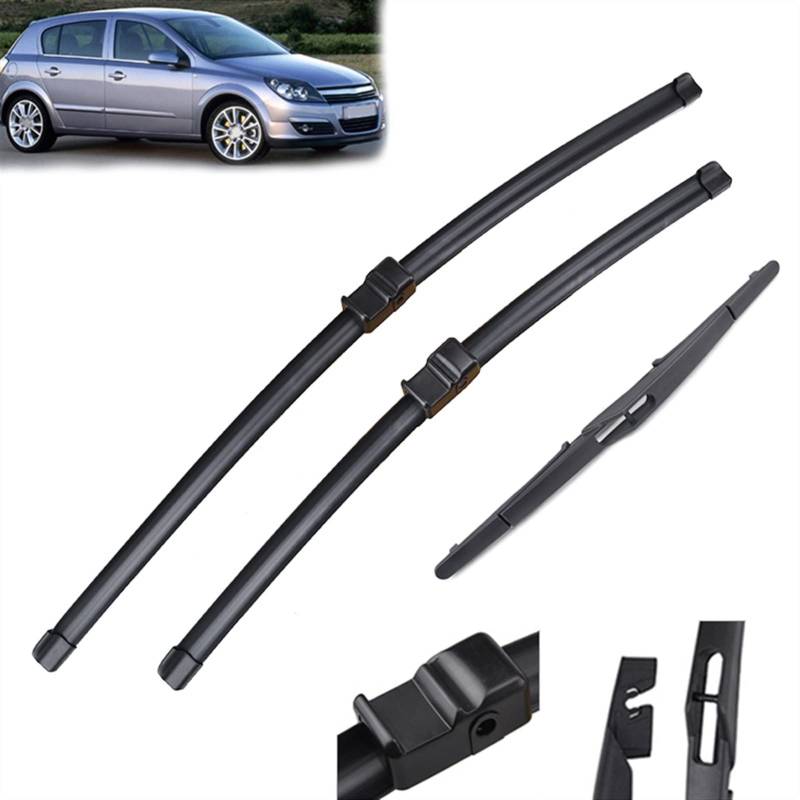 XQSSB Scheibenwischer LHD Vorne Hinten Wischerblätter Set Für Opel Für Astra H 5 Türer Schrägheck 2004-2009 Windschutzscheibe Windschutzscheibe Fenster 22"18" 12" Scheibenwischer von XQSSB