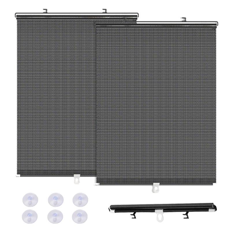 2er-Set Autosonnenblende, einziehbarer Seitenscheibe für Babys, Auto-Sonnenschutz mit UV-Schutz, Abnehmbarer Sonnenschutz für Kinder, Universell Passend für die Meisten Fahrzeuge, 40 x 60 cm von XQZMD