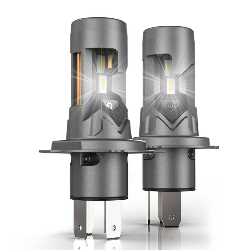 XRC H4/HB2/9003 Lamp Auto 80W 16000LM 6000K Superhelle weiße Scheinwerferbirne, 1:1 H4 Halogenlampe, 12V, 2PCS von XRC