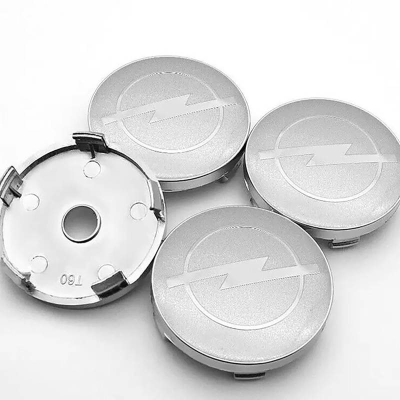 4 Stück Nabendeckel Zentralabdeckung für Opel Mokka 2012-2016 2020-2023, Radnabenkappen Felgendeckel Radnaben-Ersatzteile ABS Wheel Caps Reifendekoration,C-60MM von XRDSF