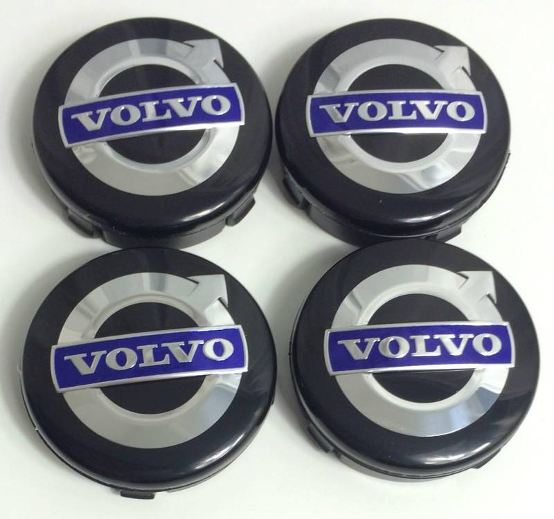 4 Stück Nabendeckel Zentralabdeckung für Volvo R Design xc60 v60 s60 v40 v50 s40 s80 c30 xc40 xc70, 64MM Radnabenkappen Felgendeckel Radnaben-Ersatzteile ABS Wheel Caps Reifendekoration von XRDSF