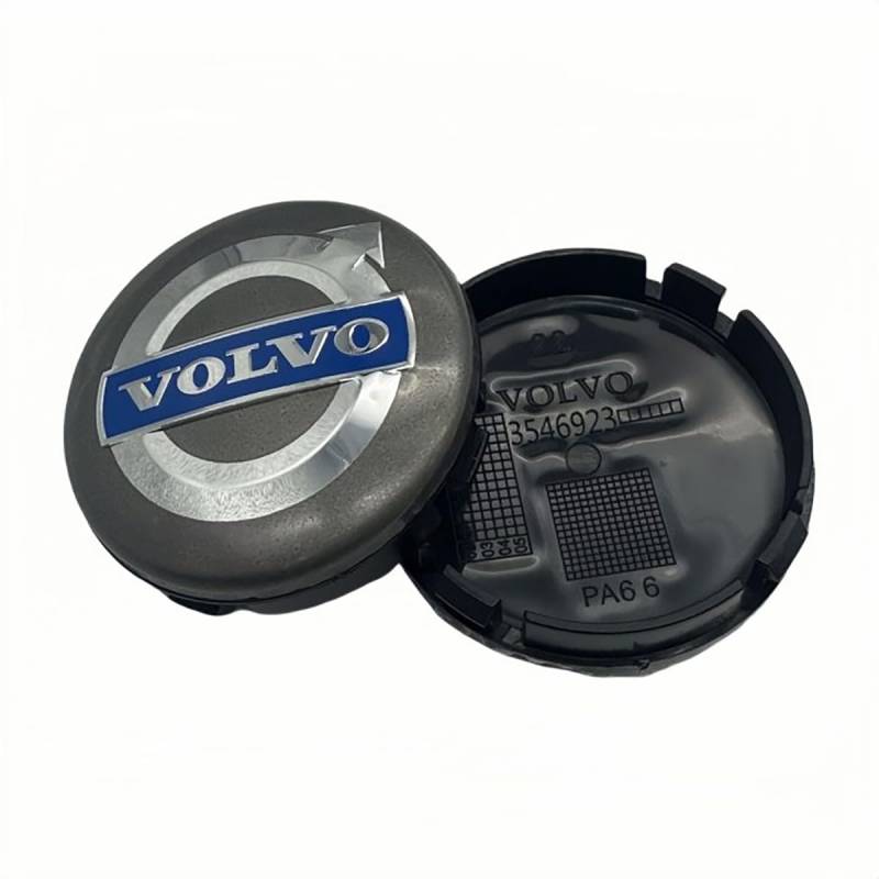 4 Stück Nabendeckel Zentralabdeckung für Volvo XC40 2018-2022 2023 2024, 64MM Radnabenkappen Felgendeckel Radnaben-Ersatzteile ABS Wheel Caps Reifendekoration,F von XRDSF