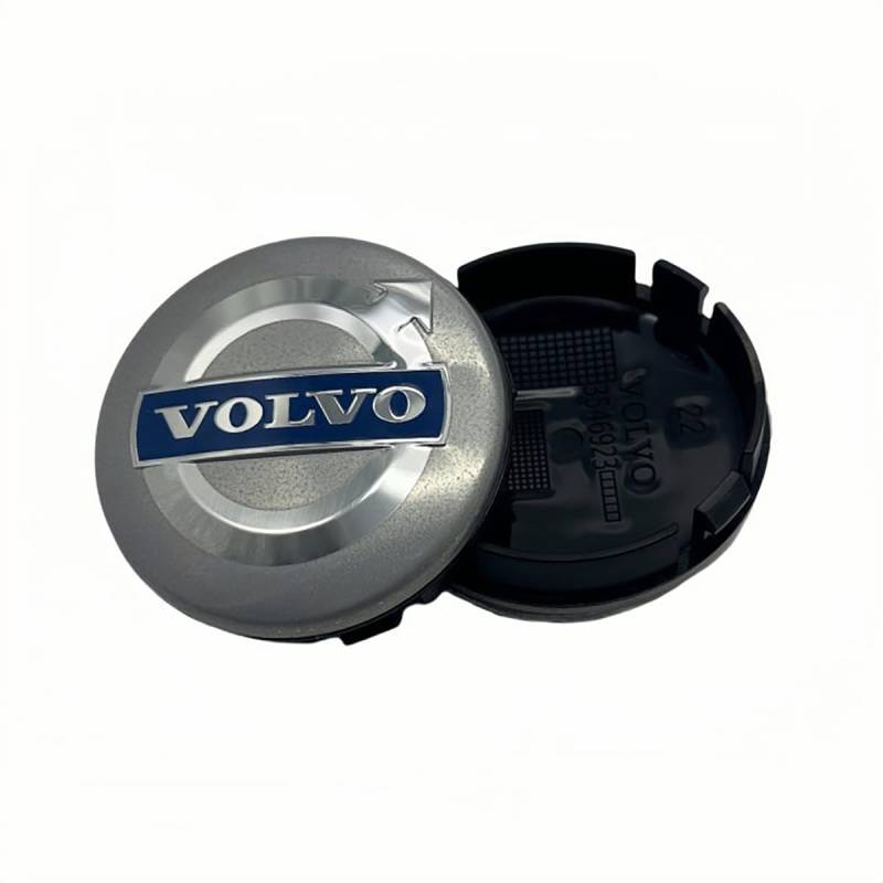 4 Stück Nabendeckel Zentralabdeckung für Volvo XC60 II 2021-, 64MM Radnabenkappen Felgendeckel Radnaben-Ersatzteile ABS Wheel Caps Reifendekoration,B von XRDSF