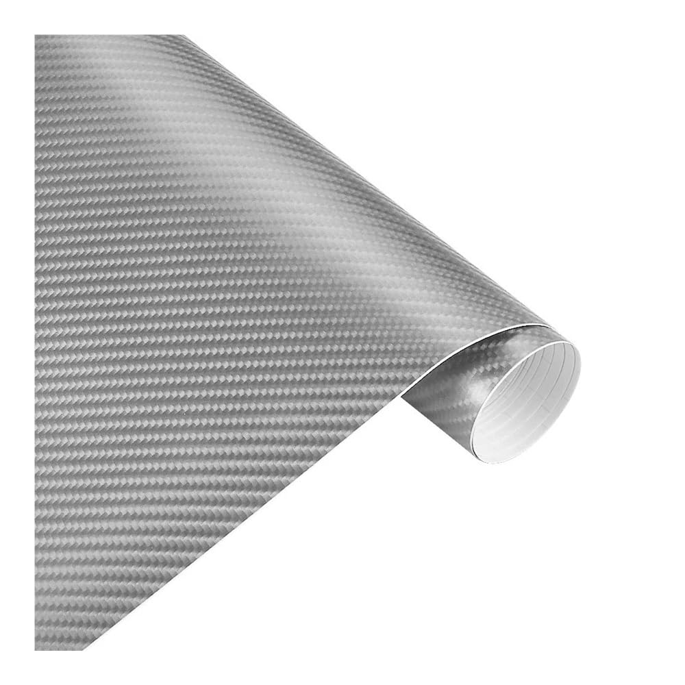 XRLHMP 152 cm * 200 cm 4D Carbonfaser-Vinylfolie Auto-Styling Wrapping Sheet Rollfilm Autos DIY Autohaube Dachaufkleber Zubehör(Gray1) von XRLHMP