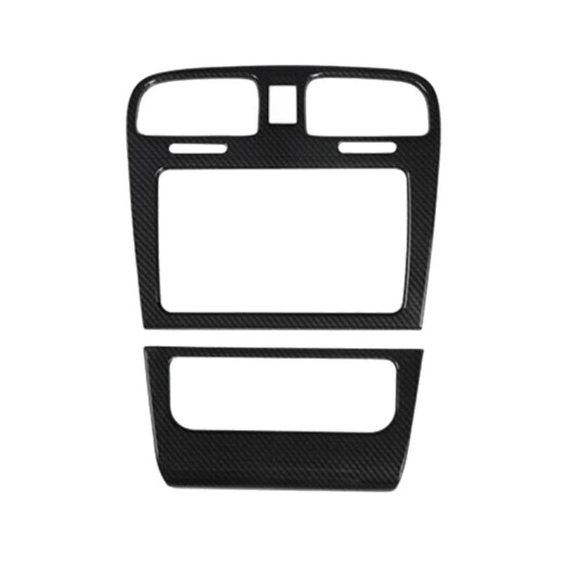 XRLHMP 2-teiliges Carbon-Faser-Center-Ventil-Radio-A/C-Konsolen-Panel-Abdeckung, kompatibel mit Golf 6 MK6 2008-2012, Dekorationszubehör von XRLHMP