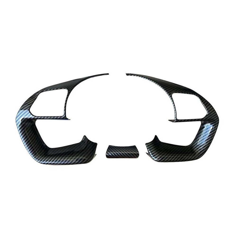 XRLHMP 3-teilige Lenkradabdeckung in Kohlefaserfarbe, passend for Hyundai Santa Cruz Tucson 2022 2023 Elantra 2021 2022 2023(CF) von XRLHMP