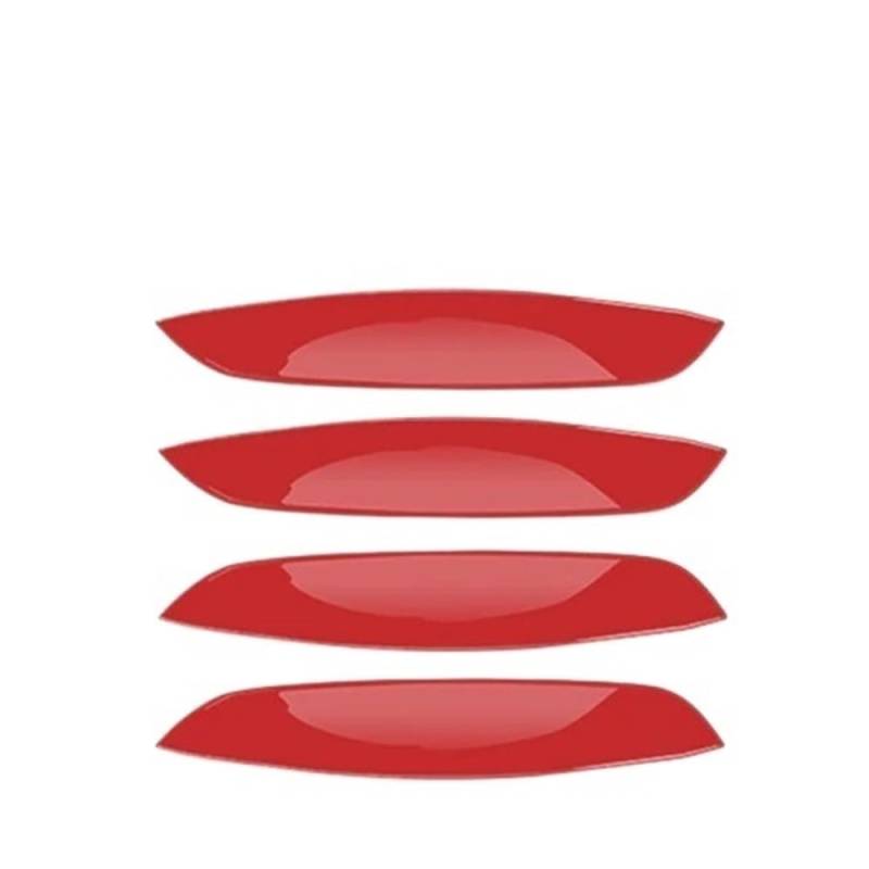 XRLHMP 4 Teile/Satz ABS Kompatibel for Mini Cooper Countryman U25 2024 2025 Auto Türgriff Tür Schüssel Panel Aufkleber Abdeckung Zubehör Außen Styling(Bowl red) von XRLHMP