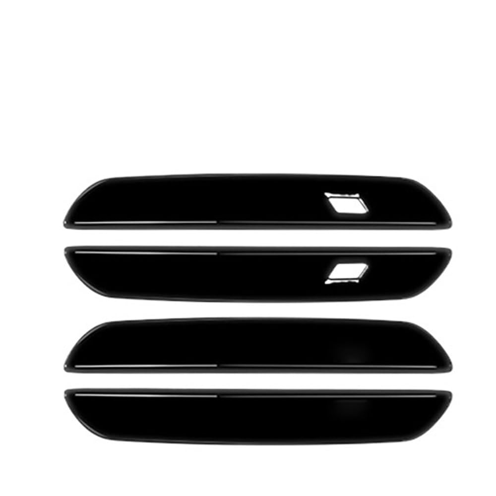 XRLHMP 4 Teile/Satz ABS Kompatibel for Mini Cooper Countryman U25 2024 2025 Auto Türgriff Tür Schüssel Panel Aufkleber Abdeckung Zubehör Außen Styling(Handle Black) von XRLHMP