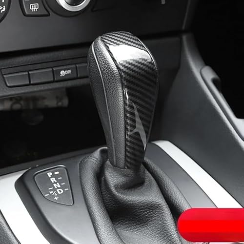 XRLHMP ABS-Kohlefaser-Autoinnenaufkleber Handbremsenaufkleber Schaltknaufabdeckungsschale Kompatibel mit BMW 3er E91 E90 E92 E93 2006-2012 Tuning-Zubehör(Carbon Black) von XRLHMP