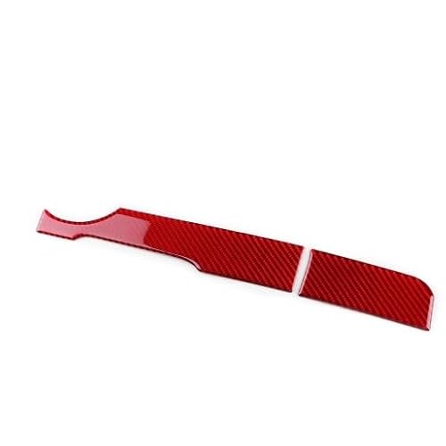 XRLHMP Aufkleber aus echter weicher Kohlefaser, kompatibel mit Seat Ibiza 2003 2004 2005 2006 2007 2008, LHD-Hauptfahrerstreifen-Trimm-Innenausstattung(for LHD Red Carbon) von XRLHMP