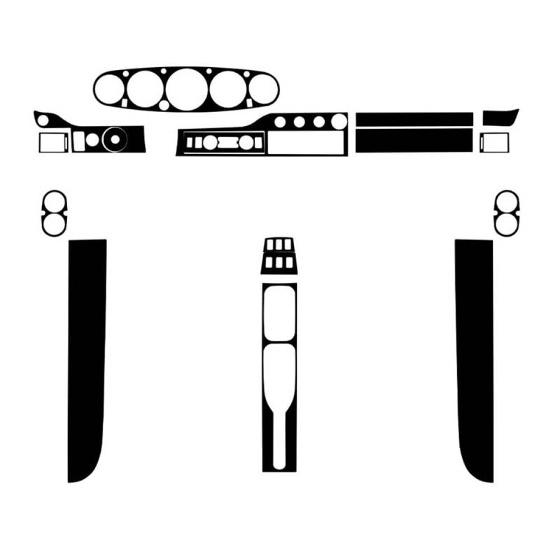 XRLHMP Auto-Dekorative Innen ABS Piano Schwarz Aufkleber Zubehör Kompatibel for Porsche 911 1989 1990 1991 1992 1993 1994 1995 1996 1997(A) von XRLHMP