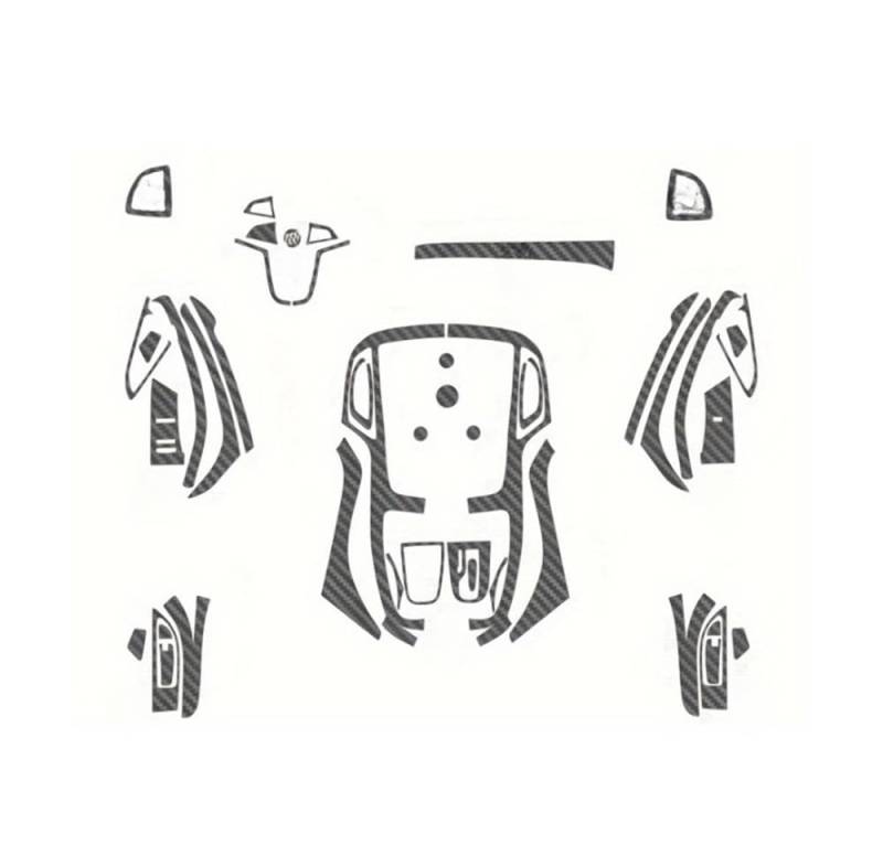 XRLHMP Auto-Innenraumaufkleber aus Kohlefaser, kompatibel mit Opel Astra 2010–2014, Autofolie, Innenaufkleber, Mittelkonsole, Schalttafel, Türgriff, Hebeplatte(3D CF Black,LHD) von XRLHMP