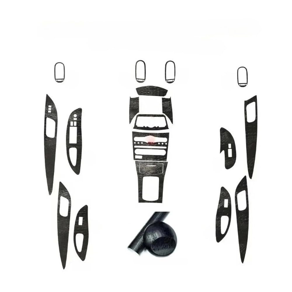 XRLHMP Auto-Styling, Carbonfaser, Autoinnenraum, Mittelkonsole, Farbwechsel, Formaufkleber, Aufkleber, kompatibel mit Infiniti QX50 EX25 EX35 2008–2015(3D CF Black,RHD) von XRLHMP