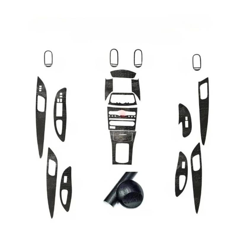 XRLHMP Auto-Styling, Carbonfaser, Autoinnenraum, Mittelkonsole, Farbwechsel, Formaufkleber, Aufkleber, kompatibel mit Infiniti QX50 EX25 EX35 2008–2015(3D CF Black,RHD) von XRLHMP