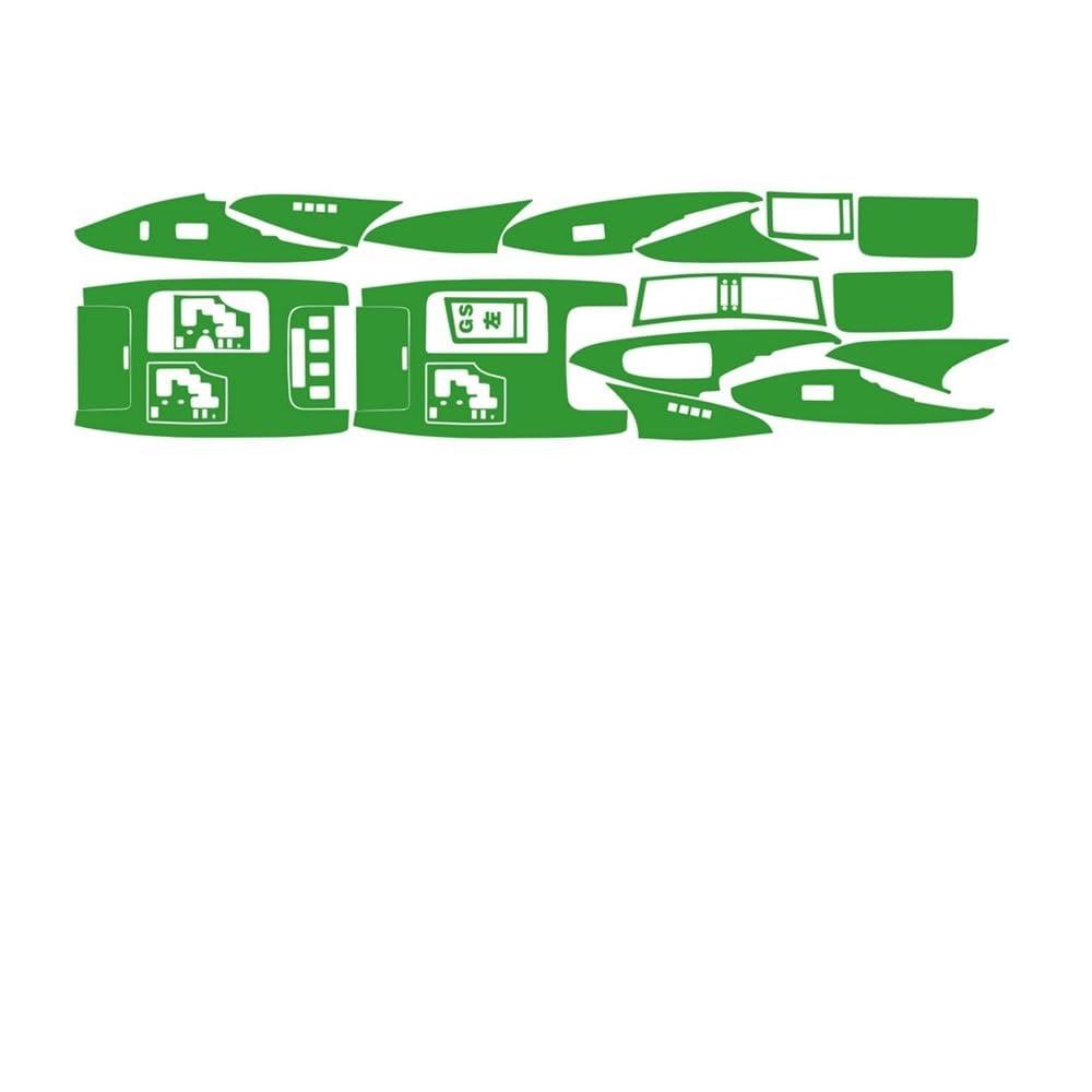 XRLHMP Auto-Styling, Carbonfaser, Autoinnenraum, Mittelkonsole, Farbwechsel, Formaufkleber, Aufkleber, kompatibel mit Lexus GS300 350 450 460 2006–2011(Ice matt Green,RHD) von XRLHMP