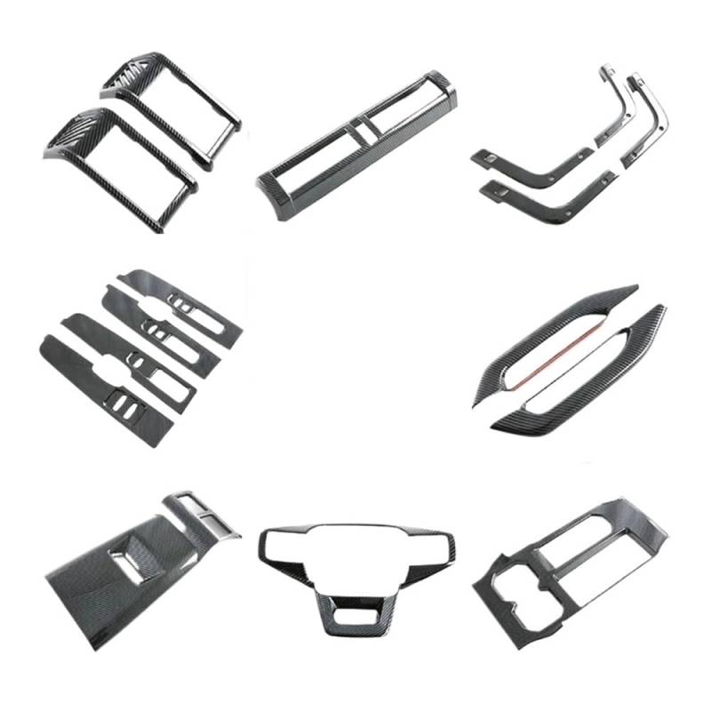 XRLHMP Auto Zentrale Steuerung Gangschaltung Rahmen Armlehne Glas Hebe Panel Kompatibel for Icar 03 Jaecoo 6 J6 EV 2023-2025 Dekorative Aufkleber(Four Wheel Drive) von XRLHMP