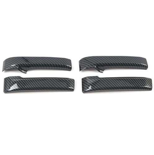 XRLHMP Carbon Fiber Schalthebelabdeckung Zieraufkleber Auto Getränkehalter Abdeckung Zierleiste Kompatibel for Toyota Tundra 2014-2021 Auto Styling Zubehör(Door Handle Cover) von XRLHMP