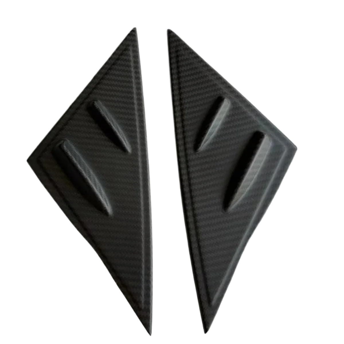 XRLHMP Echte Kohlefaser, kompatibel mit Tesla Model 3/Y/3+ Highland 2024, A-Säulenfenster, Dreieck-Spoiler, dekorativer Patch-Aufkleber, Autozubehör(Matte Carbon NewM3) von XRLHMP