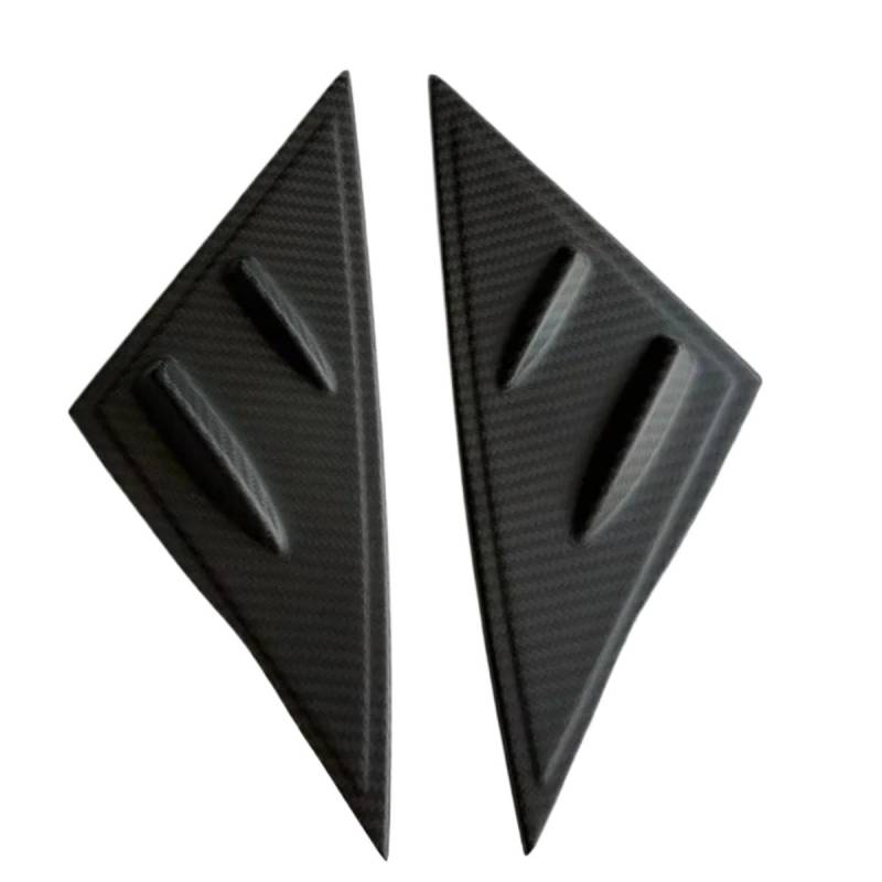 XRLHMP Echte Kohlefaser, kompatibel mit Tesla Model 3/Y/3+ Highland 2024, A-Säulenfenster, Dreieck-Spoiler, dekorativer Patch-Aufkleber, Autozubehör(Matte Carbon NewM3) von XRLHMP