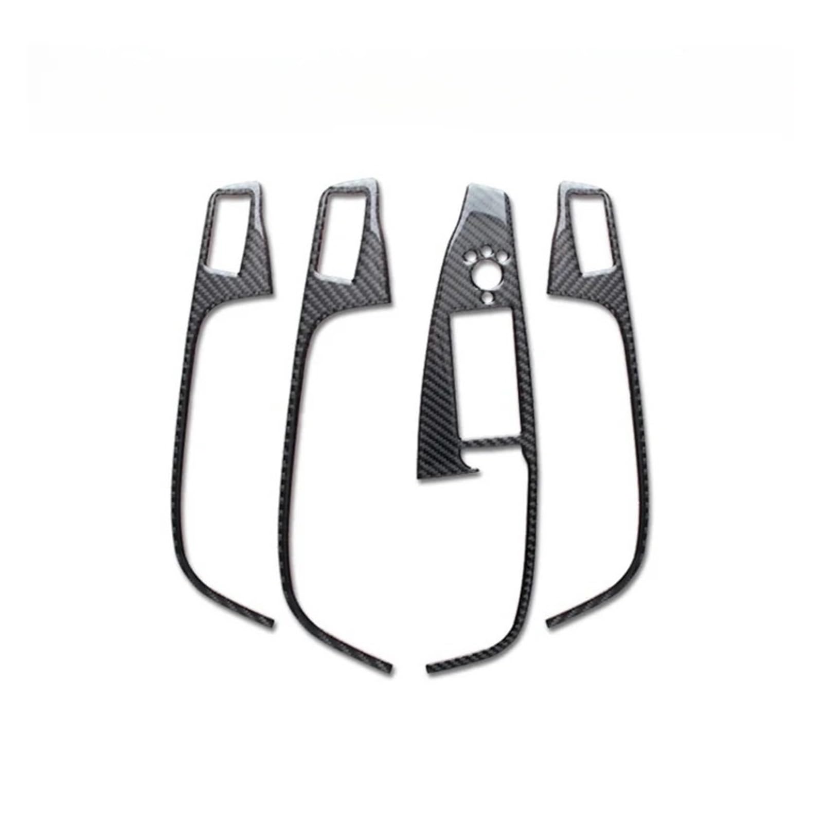 XRLHMP Kompatibel for Audi Q5 8R 2010-2018 SQ5 8R 13-17 Carbonfaser-Innenraum-Autotür-Armlehnenverkleidungsabdeckung Fensterhebertasten Rahmenverkleidungsaufkleber(B) von XRLHMP