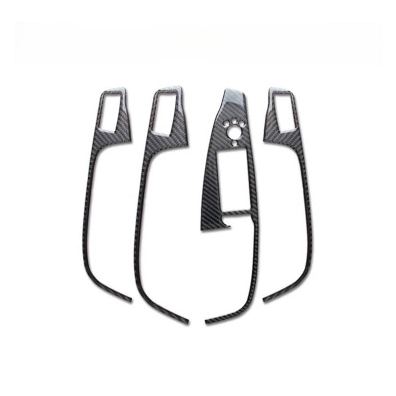 XRLHMP Kompatibel for Audi Q5 8R 2010-2018 SQ5 8R 13-17 Carbonfaser-Innenraum-Autotür-Armlehnenverkleidungsabdeckung Fensterhebertasten Rahmenverkleidungsaufkleber(B) von XRLHMP