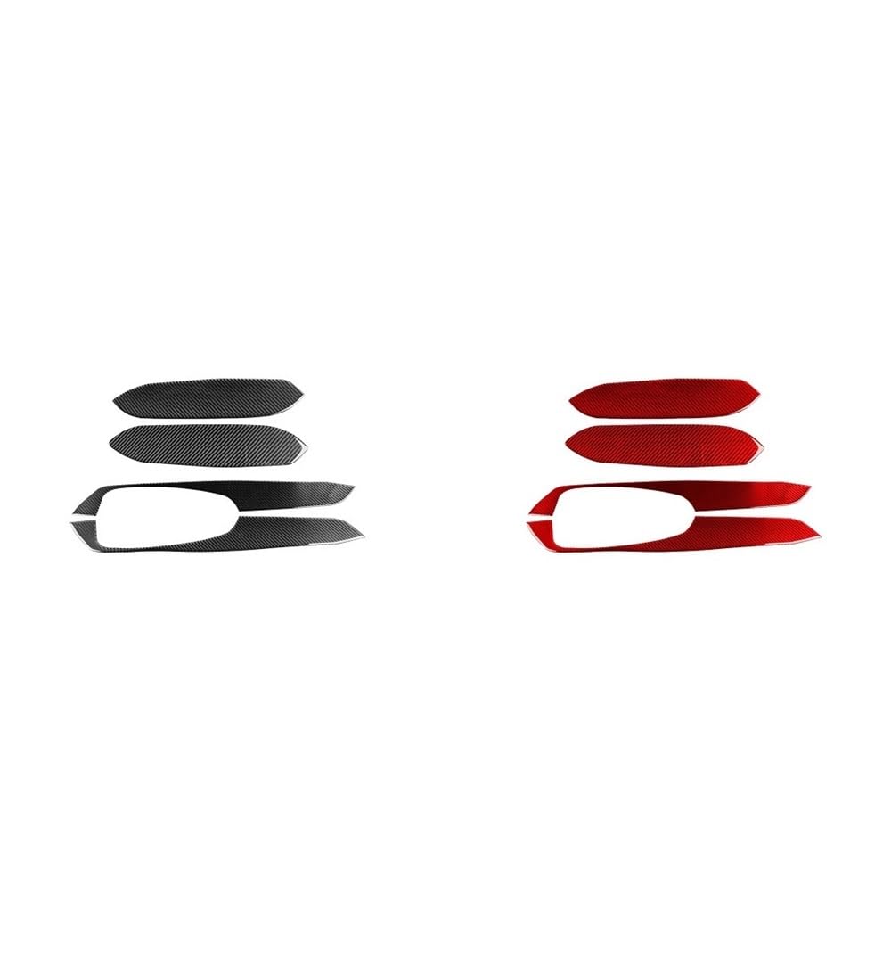 XRLHMP Kompatibel for Dodge Challenger 2015-2022 Zubehör Carbon Fiber Innentür Armlehne Fensterheber Panel Trim Abdeckung Auto Innen Aufkleber(Forged Carbon Fiber) von XRLHMP