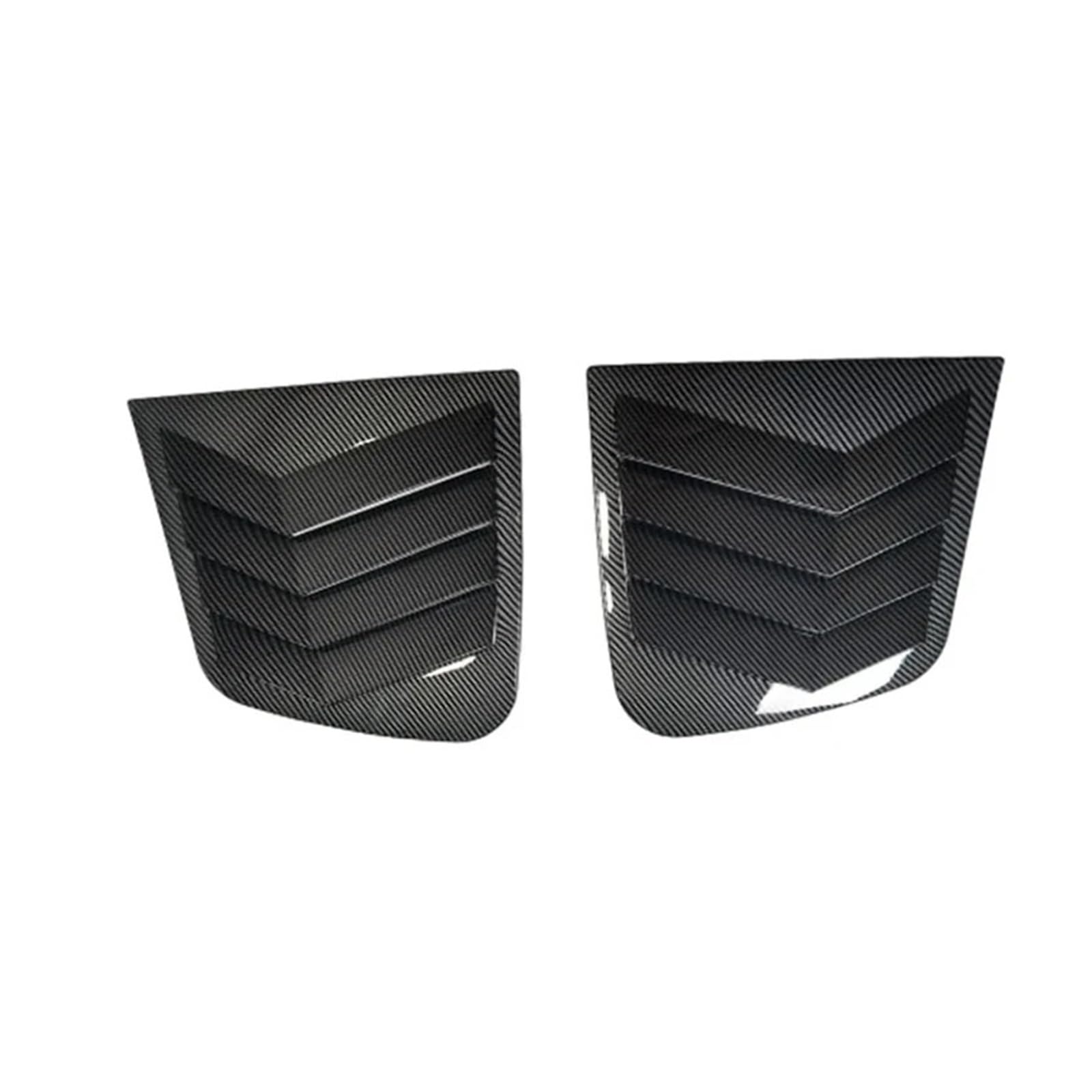 XRLHMP Kompatibel for Kia Sportage KX5 2016–2019, Heckklappenfenster-Seitenabdeckung, Zieraufkleber, Entlüftungsschaufel, ABS-Kohlefaser-Zubehör(Bright Black) von XRLHMP