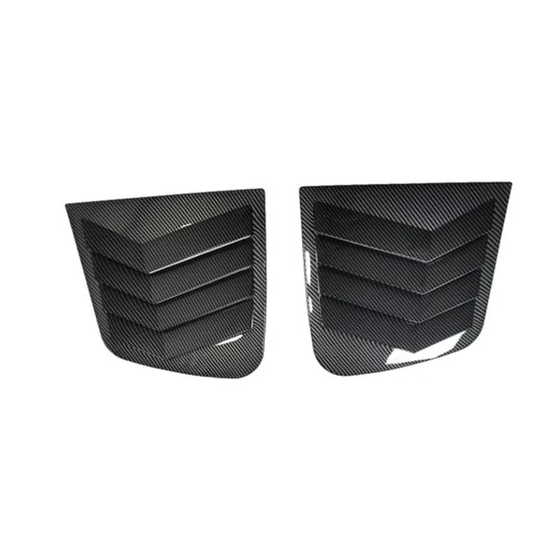 XRLHMP Kompatibel for Kia Sportage KX5 2016–2019, Heckklappenfenster-Seitenabdeckung, Zieraufkleber, Entlüftungsschaufel, ABS-Kohlefaser-Zubehör(Bright Black) von XRLHMP