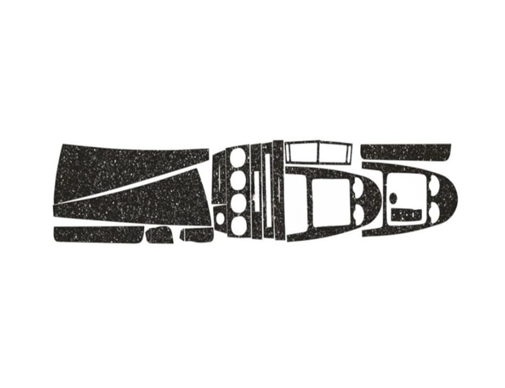 XRLHMP Kompatibel for Kohlefaser, kompatibel for Mercedes SLK 171 2004–2010, Autofolie, Innenaufkleber, Mittelkonsole, Getriebe, Armaturenbrett, Lufttürgriff, Hebeplatte(E,F) von XRLHMP