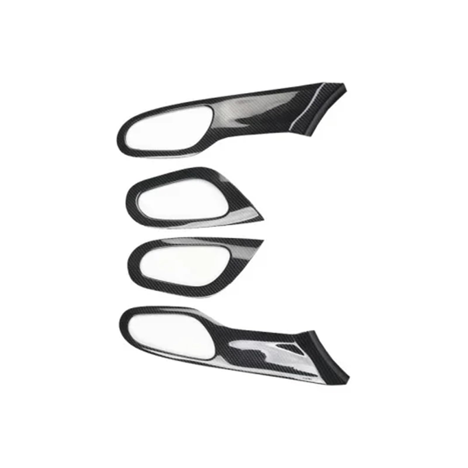 XRLHMP Kompatibel for Nissan TIIDA 2011-2015 Zubehör Carbon Fiber Style Dekoration Auto Innentürgriffe Abdeckung Zierleisten ABS Aufkleber(Door Handle) von XRLHMP