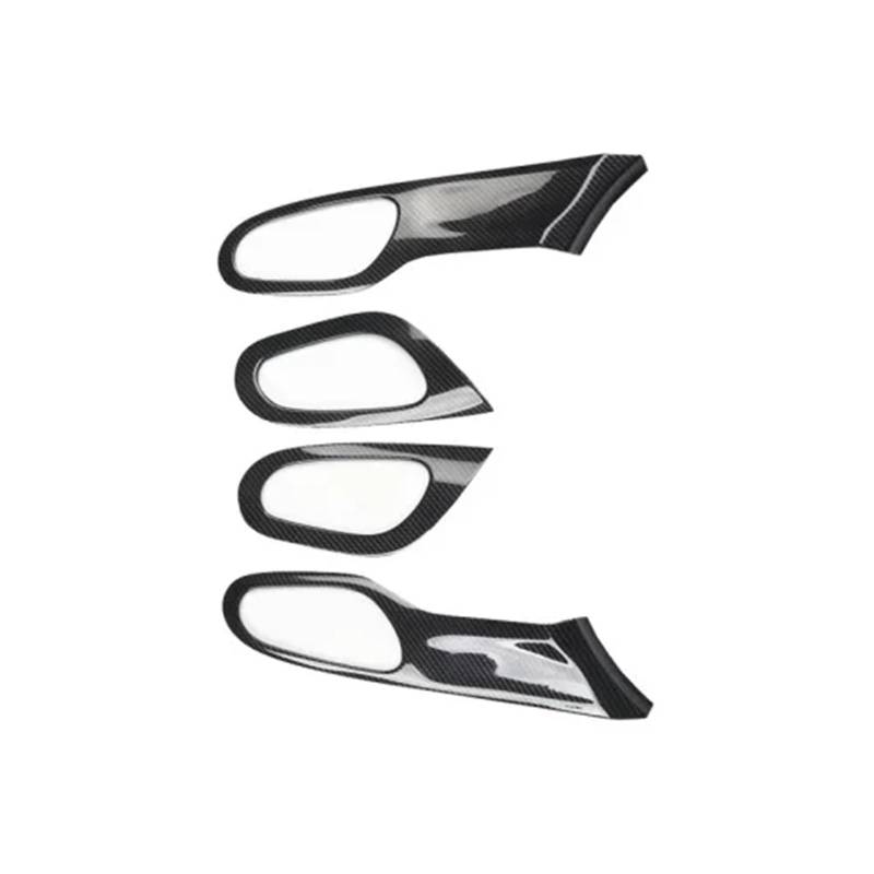 XRLHMP Kompatibel for Nissan TIIDA 2011-2015 Zubehör Carbon Fiber Style Dekoration Auto Innentürgriffe Abdeckung Zierleisten ABS Aufkleber(Door Handle) von XRLHMP