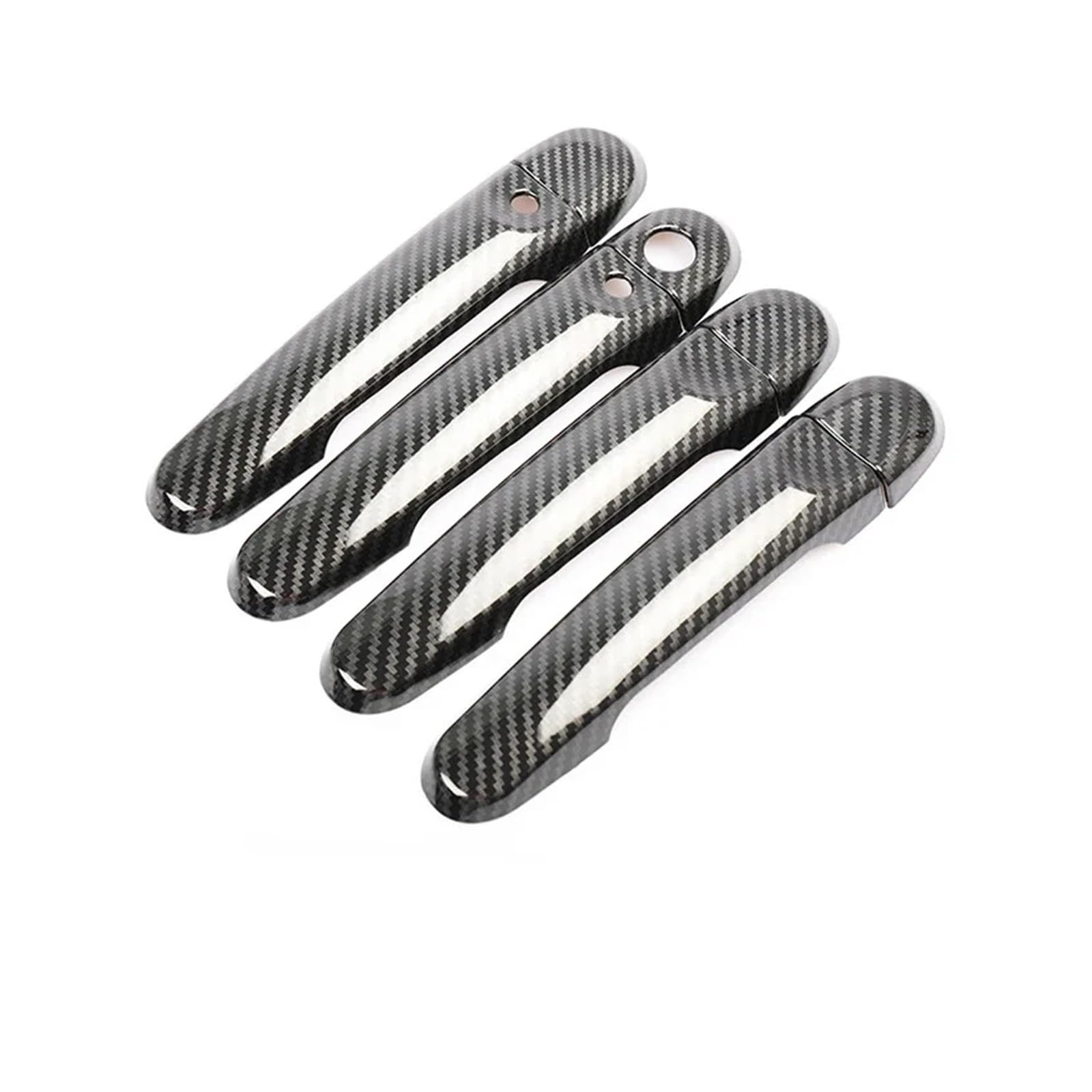 XRLHMP Kompatibel for Nissan TIIDA 2011-2015 Zubehör Carbon Fiber Style Dekoration Auto Innentürgriffe Abdeckung Zierleisten ABS Aufkleber(Handle Frame) von XRLHMP